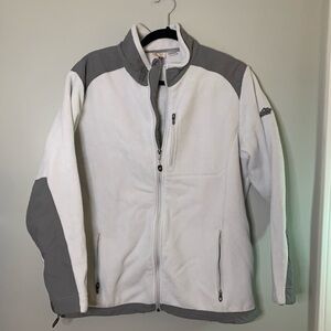 Eastern Mountain Sport Polartec Fleece White Gray Sweatshirt Women’s Extra Large